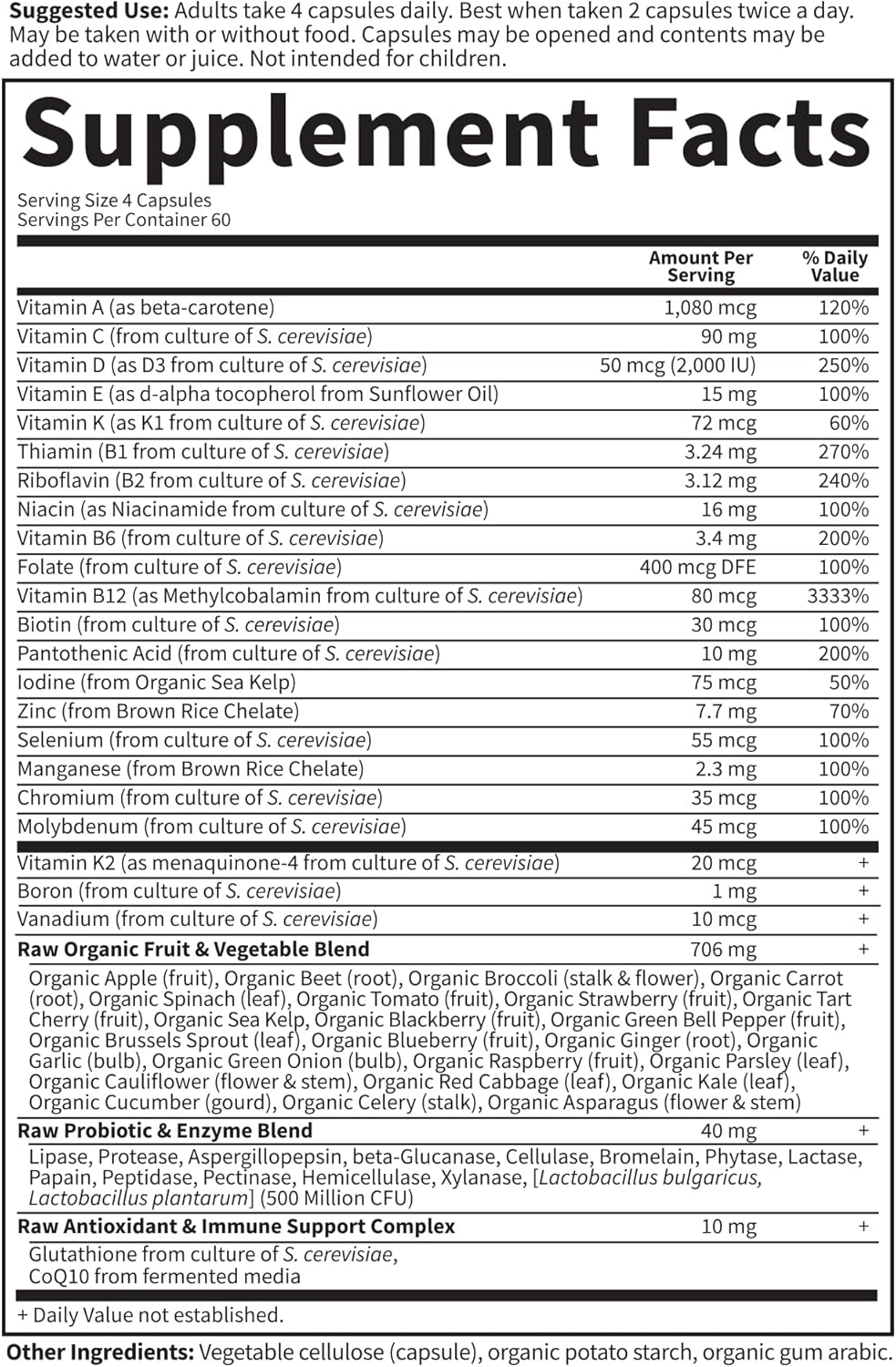 Garden of Life Multivitamin for Women 50 & Over, Vitamin Code Women 50 & Wiser Multi - 240 Capsules with Vitamins A, B, C, D3, E & K, CoQ10, Probiotics & Enzymes - Nirvana Guru