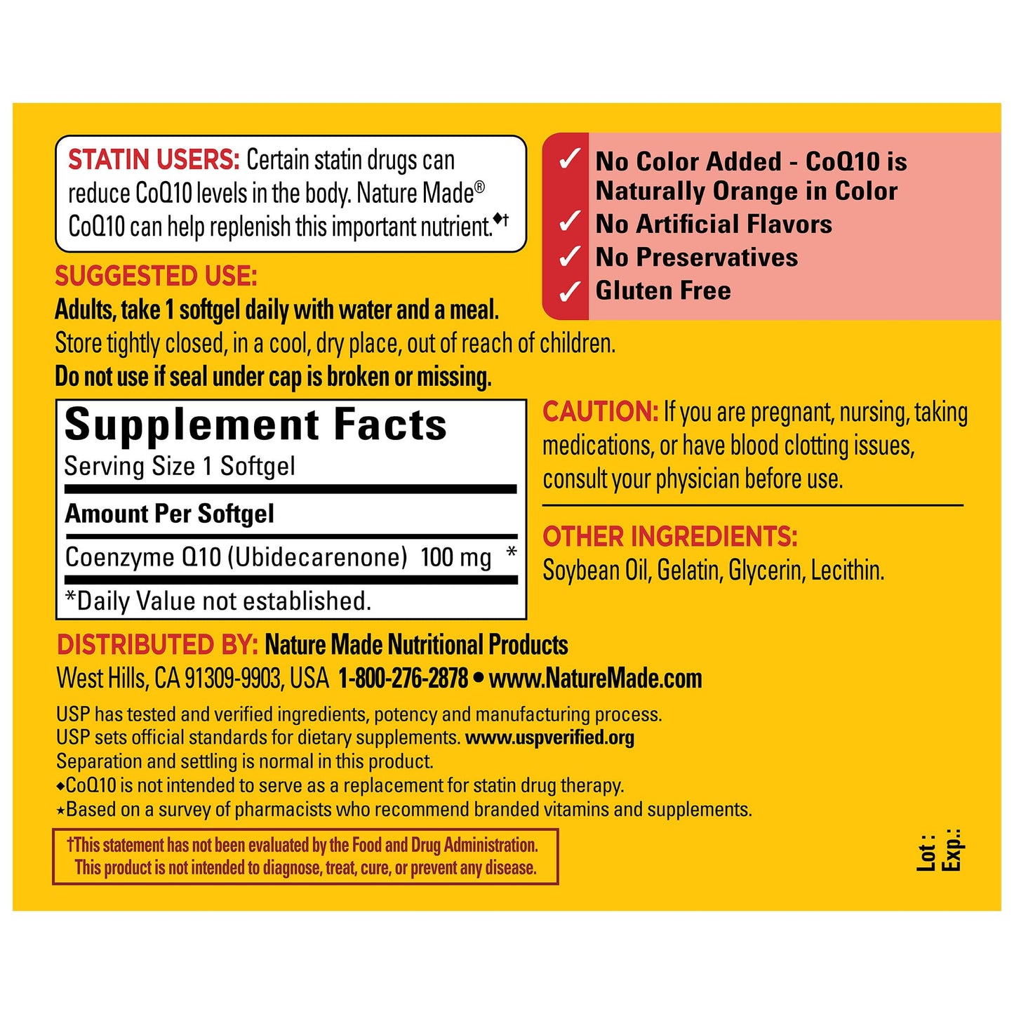 Nature Made CoQ10 100mg, Dietary Supplement for Heart Health Support, 120 Softgels, 120 Day Supply - Nirvana Guru