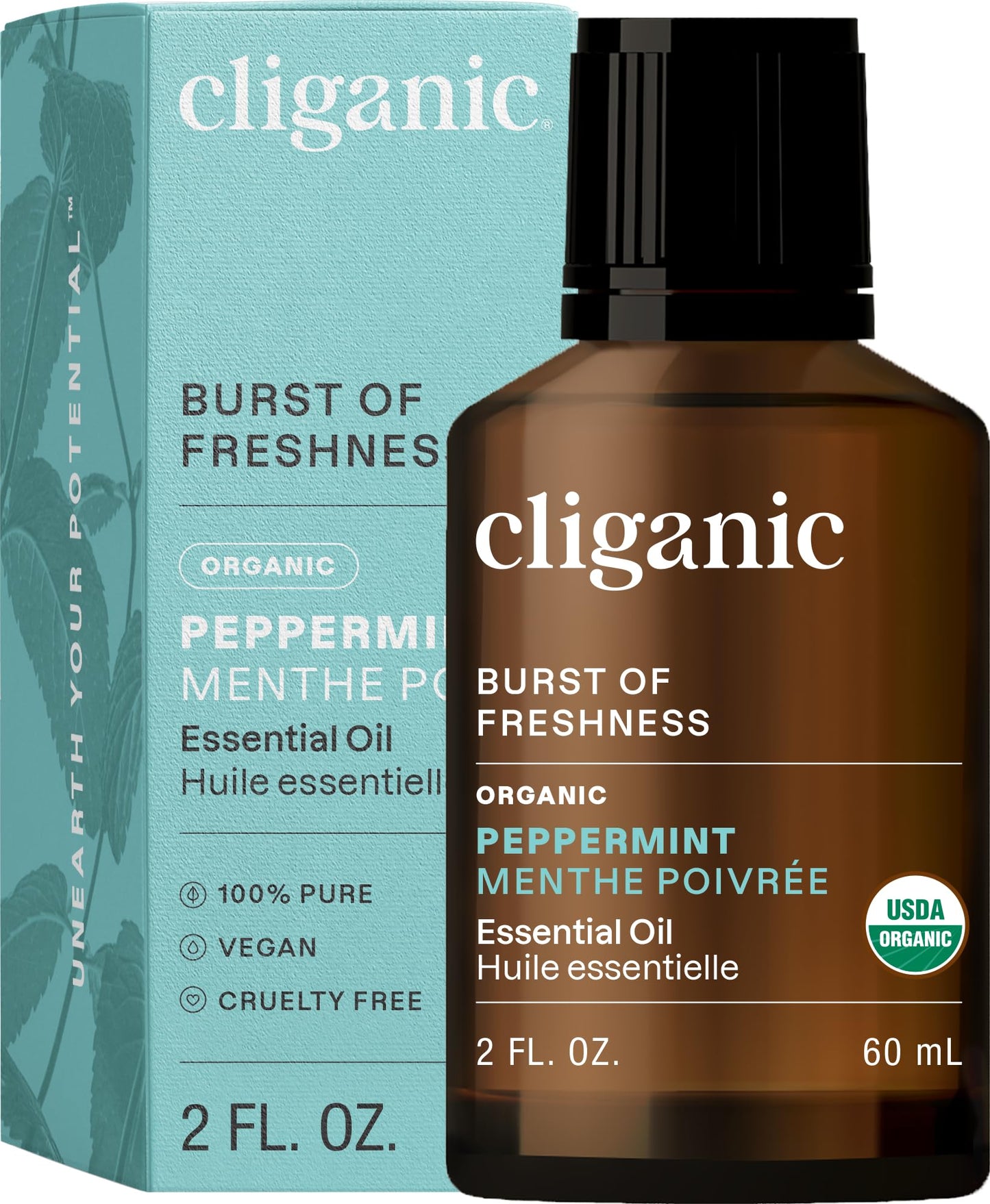 Cliganic Organic Lavender Essential Oil - 100% Pure Natural Undiluted, for Aromatherapy Diffuser | Non-GMO Verified (Packaging May Vary)