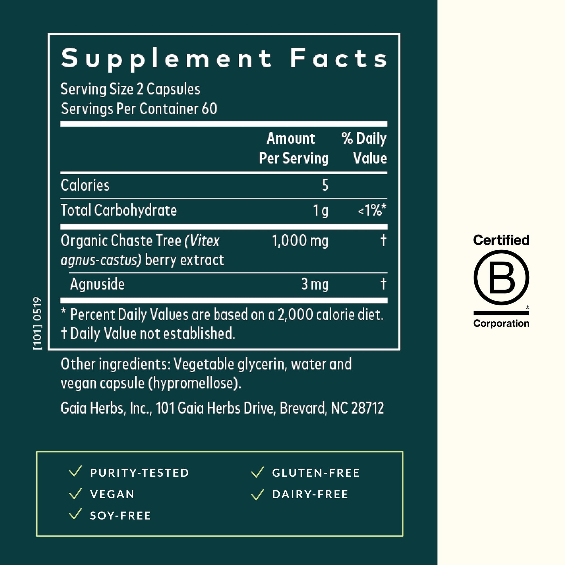 Gaia Herbs Vitex Berry - Supports Hormone Balance & Fertility in Women - 60 Vegan Liquid Phyto-Capsules (30-Day Supply) - Nirvana Guru
