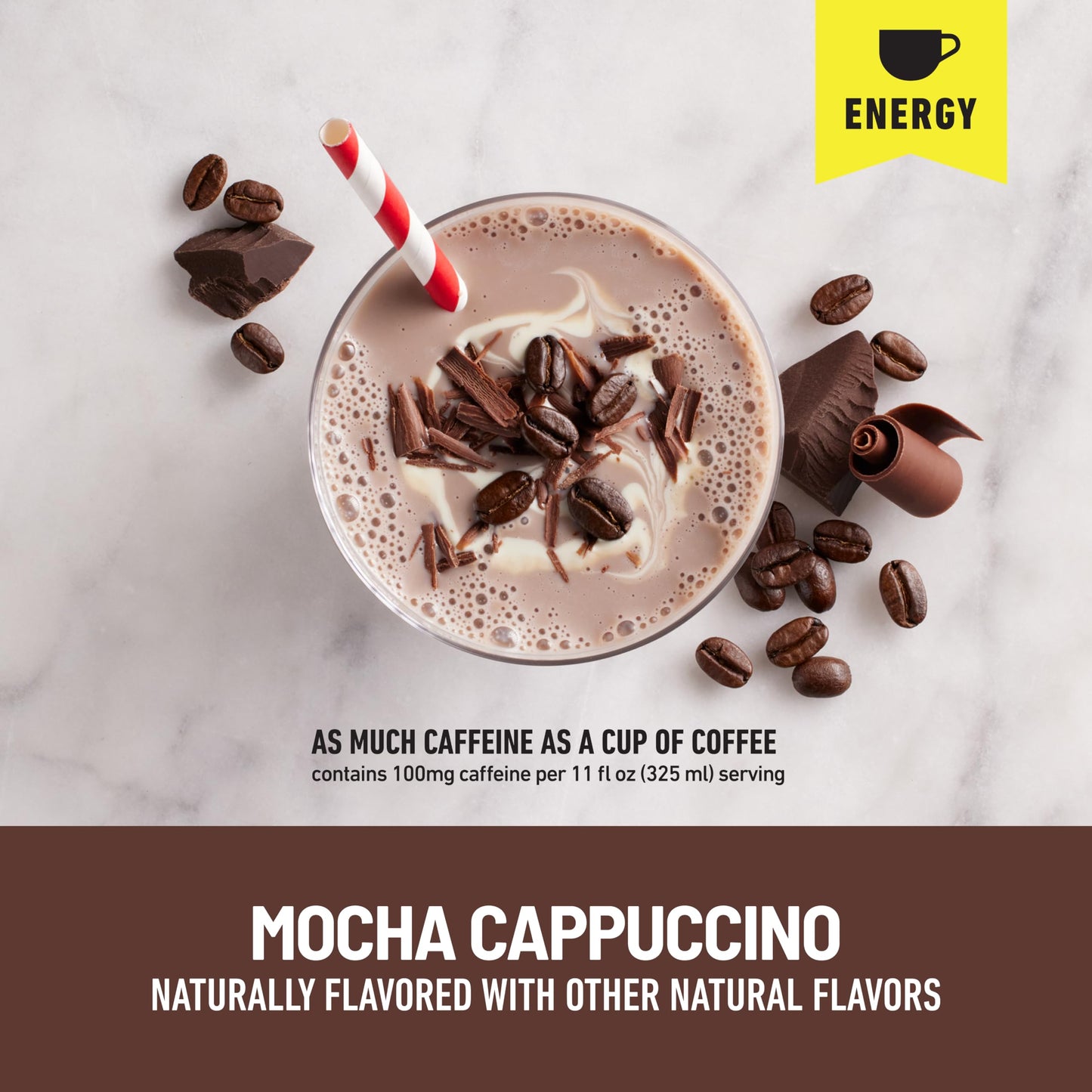 SlimFast Protein Shake with Caffeine, Caramel Macchiato- 20g Protein, Meal Replacement Shakes, High Protein with Low Carb and Low Sugar, 24 Vitamins and Minerals, 12 Count (Pack of 1)