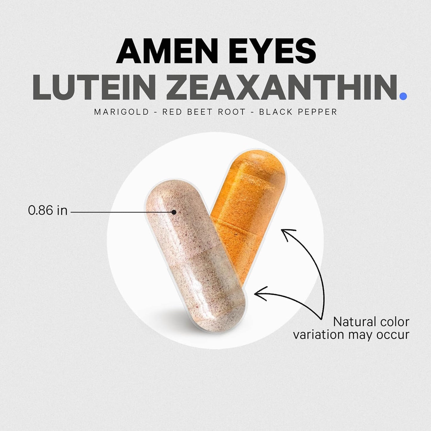 Amen Eyes Lutein Zeaxanthin Supplement - Eyes Vitamins - Lutein and Zeaxanthin from Marigold Extract, Red Beet Root Powder, Black Pepper Fruit Extract - 3-Month Supply Eye Care - Non-GMO - 90 Capsules Nirvana Guru
