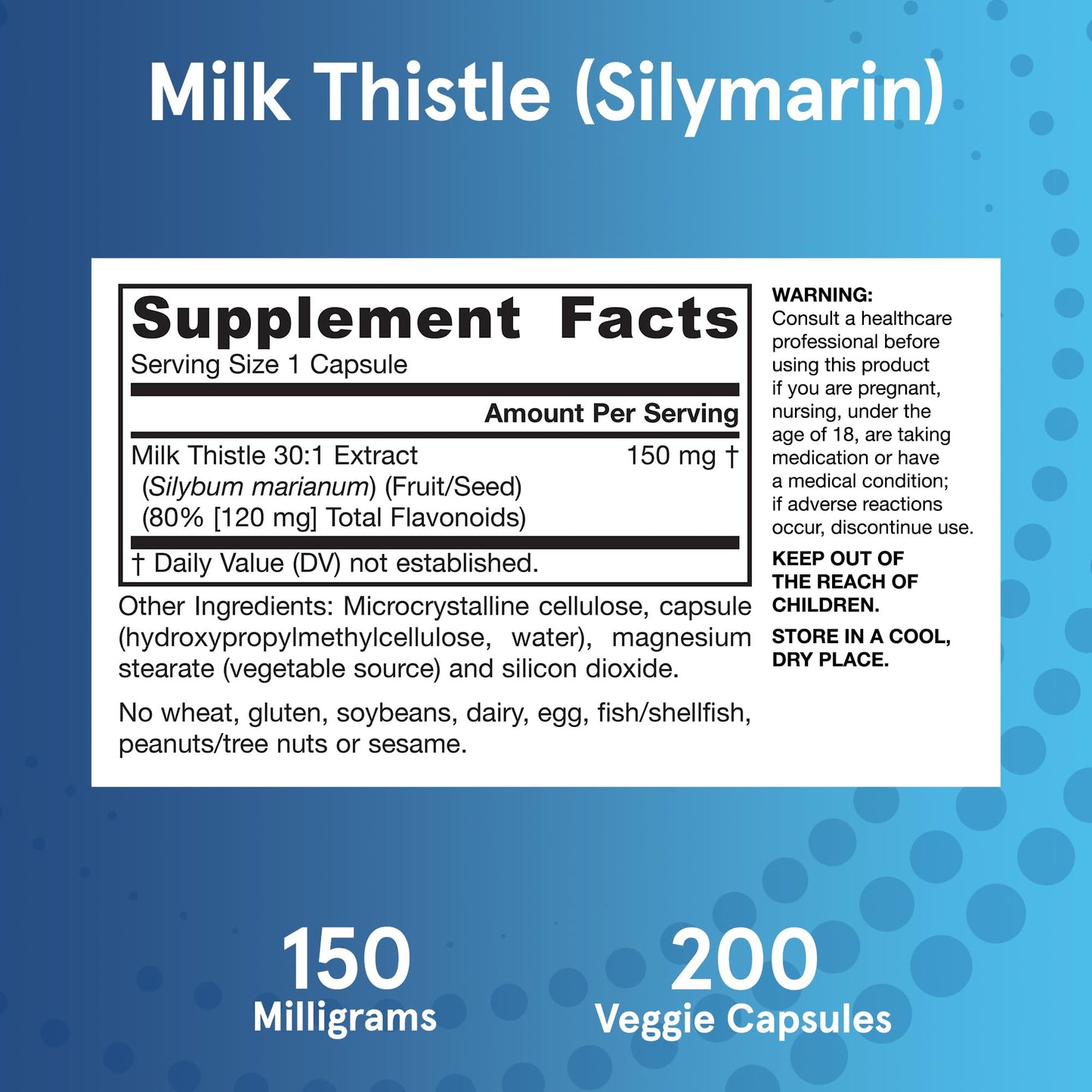 Jarrow Formulas Milk Thistle 150 mg With 30:1 Standardized Silymarin Extract, Dietary Supplement for Liver Function Support, 200 Veggie Capsules, 66-200 Day Supply - Nirvana Guru