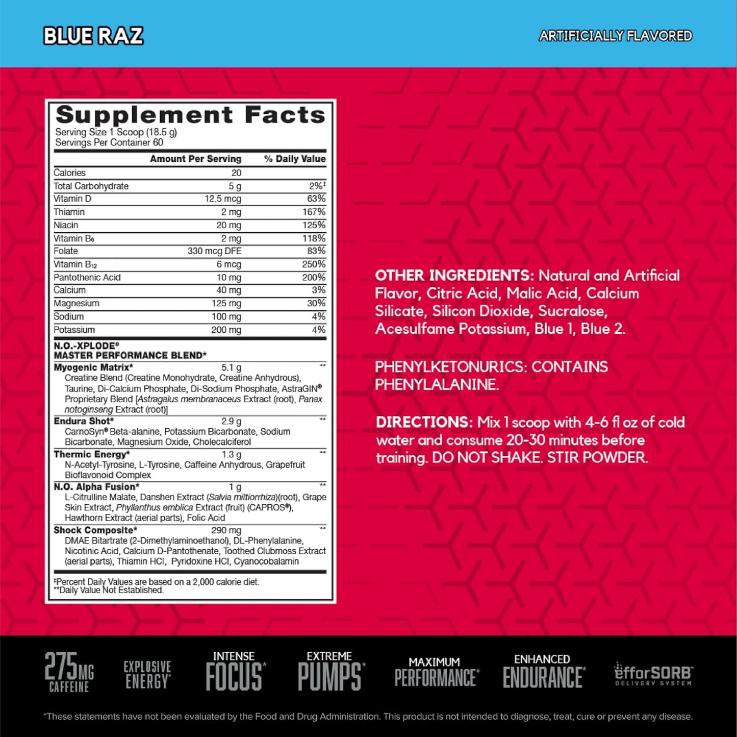 BSN N.O.-XPLODE Pre Workout Powder, Energy Supplement for Men and Women with Creatine and Beta-Alanine, Flavor: Fruit Punch, 30 Servings Nirvana Guru