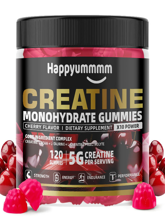 Creatine Monohydrate Gummies 5000mg for Men & Women, Chewables Creatine Monohydrate for Muscle Strength, Muscle Builder, Energy Boost, Pre-Workout Supplement(90 Count)-Strawberry.