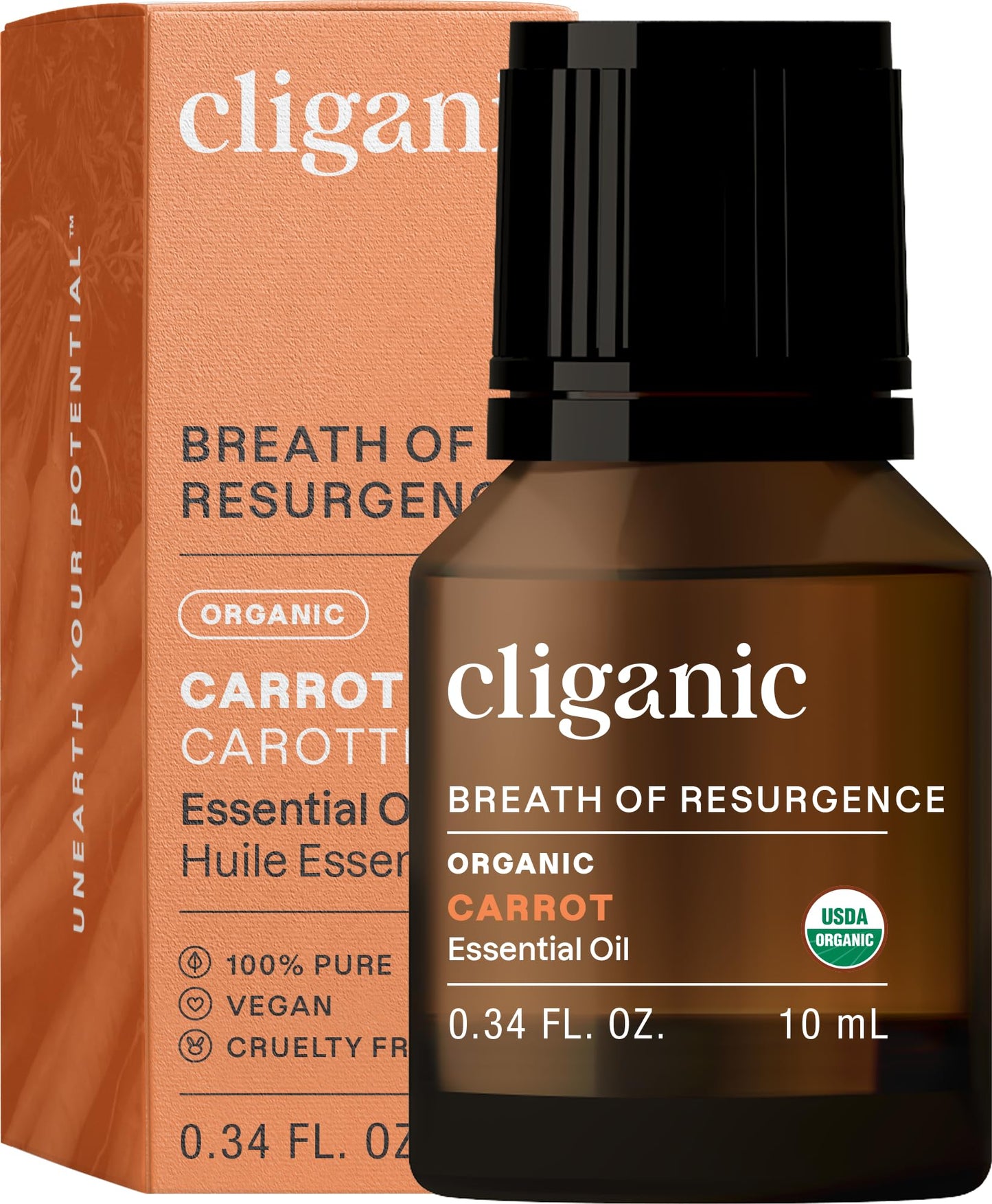 Cliganic Organic Lavender Essential Oil - 100% Pure Natural Undiluted, for Aromatherapy Diffuser | Non-GMO Verified (Packaging May Vary)