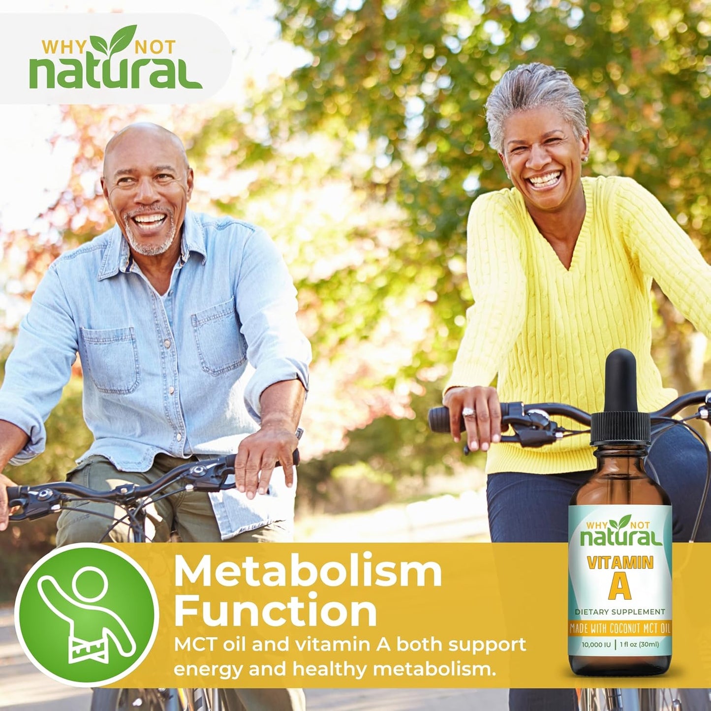 Why Not Natural Vitamin A Drops 10000 IU - Liquid retinyl Palmitate with Coconut MCT Oil, Vegan VIT A Supplement for Skin - 1 oz sublingual Tincture Nirvana Guru