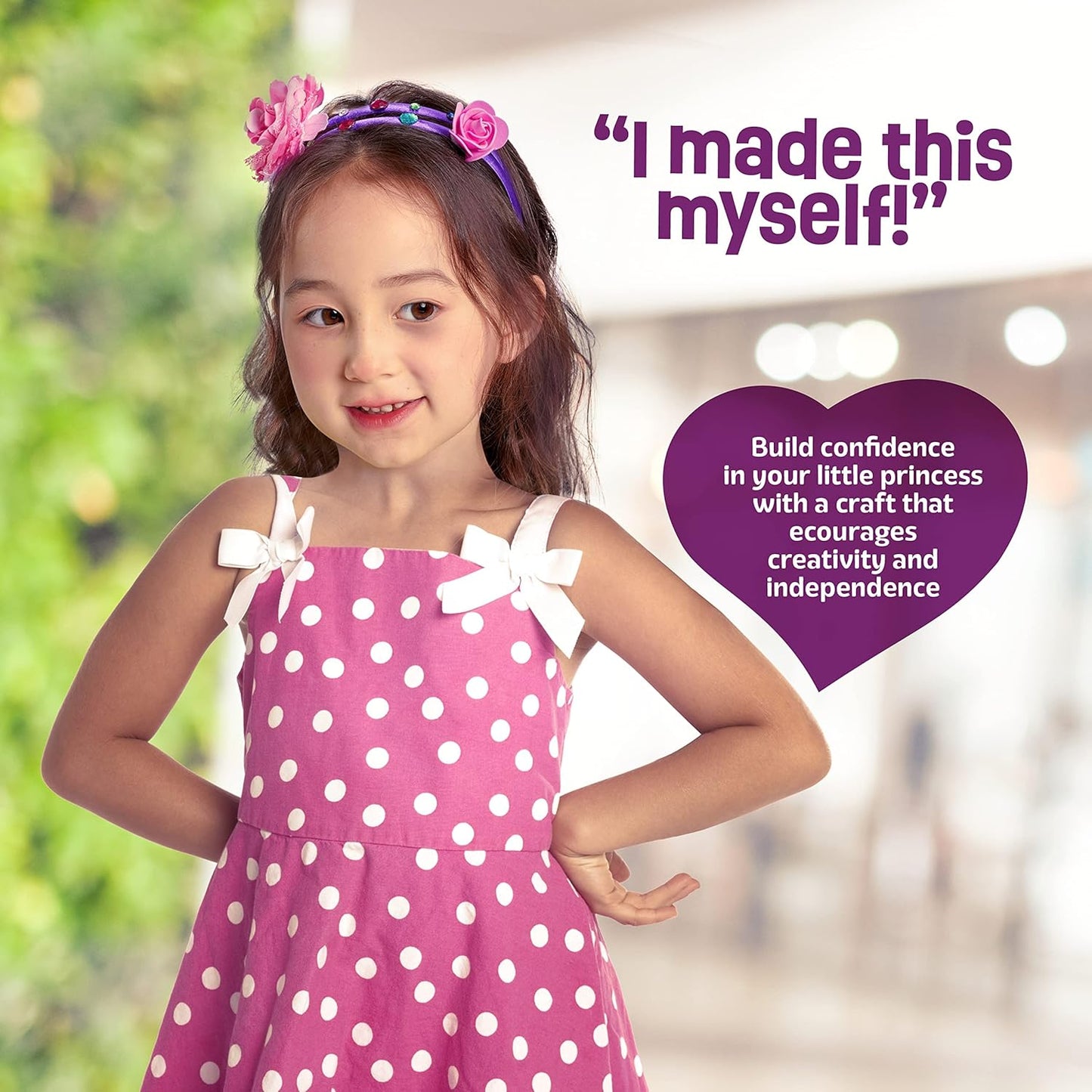 Pretty Me Headband Making Kit for Girls - Arts & Crafts Gift - Make Your Own Fashion Headbands for Kids - DIY Hair Accessories Set - Gift for Ages 5-12 Year Old Girl - Little Kids Art & Craft Gifts Nirvana Guru