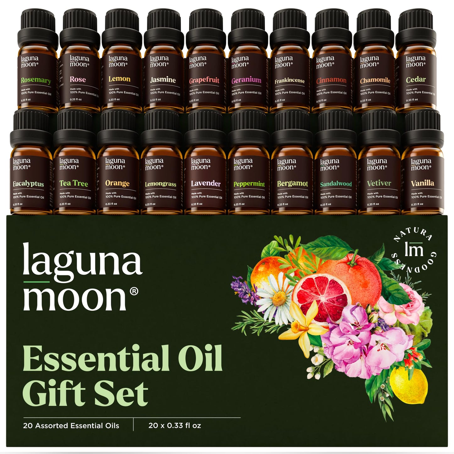 Lagunamoon Lavender Essential Oil - Pure Essential Oils for Diffusers, Humidifiers, Aromatherapy, Cars, Yoga, Home Essentials - Relaxing Fragrance Scents for Fresheners and Candle Making (150ml)