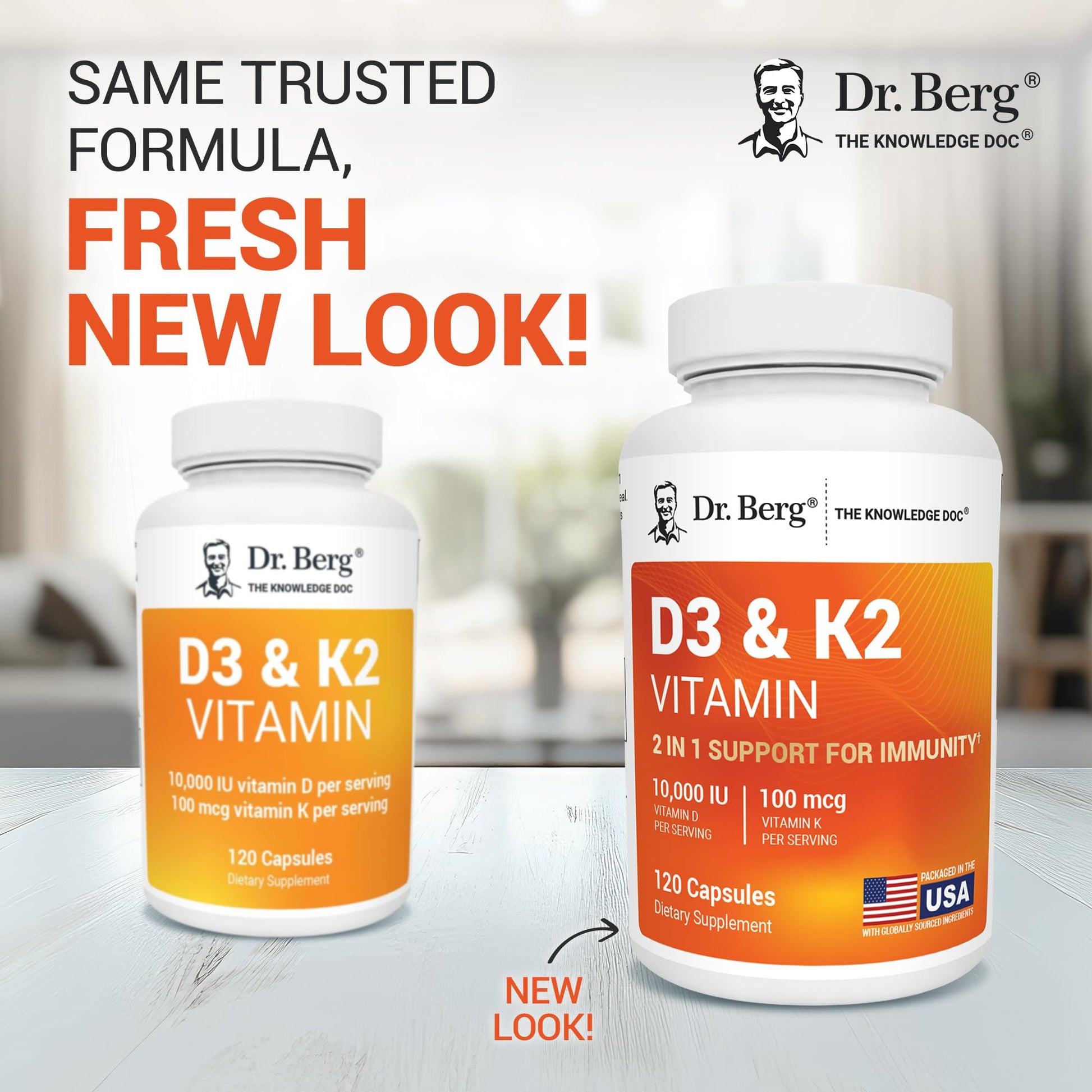Dr. Berg Vitamin D3 K2 5000 IU with MCT Powder | Powerful 7-in-1 Formulation | 4X Lab-Tested & Verified | High Absorption Formula | K2 D3 Vitamin Supplement - 60 Capsules - Nirvana Guru
