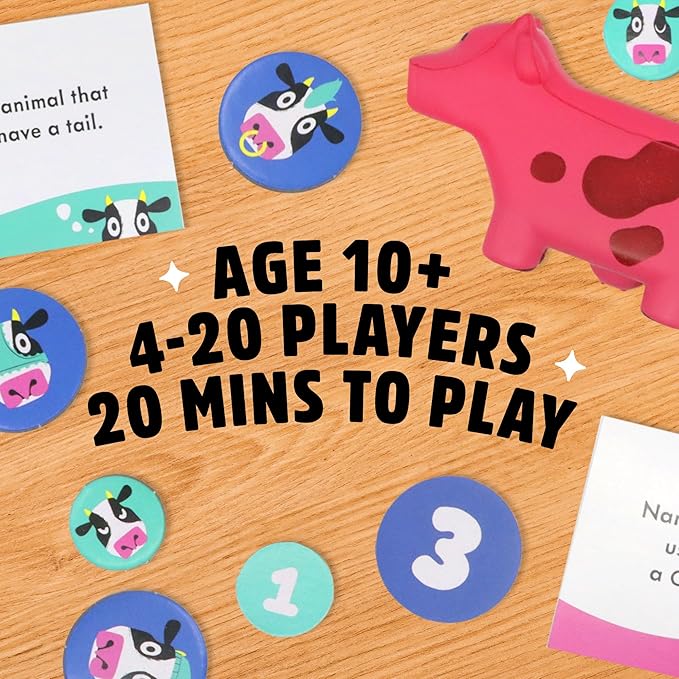 Herd Mentality: Udderly Funny Family Board Game | Easy & Fun for Big Groups of 4-20 Players | Includes 20 Extra Exclusive Questions Nirvana Guru
