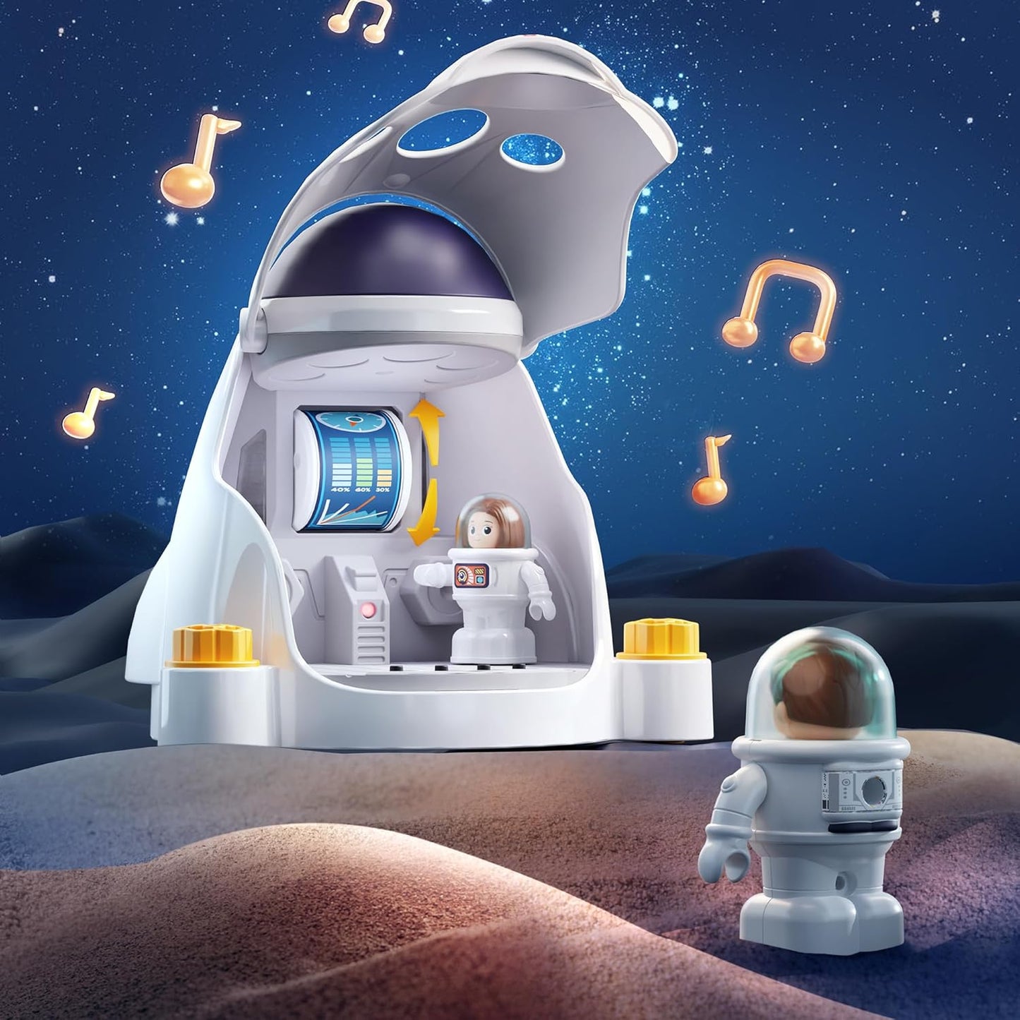 iPlay, iLearn Rocket Space Toys, Kids Spaceship Playset W/Space Shuttle, 2 Astronauts, Educational STEM Take Apart Outer Space Adventure W/Electric Drill, Gift for 3 4 5 6 7 8 Year Old Boy Girl Nirvana Guru