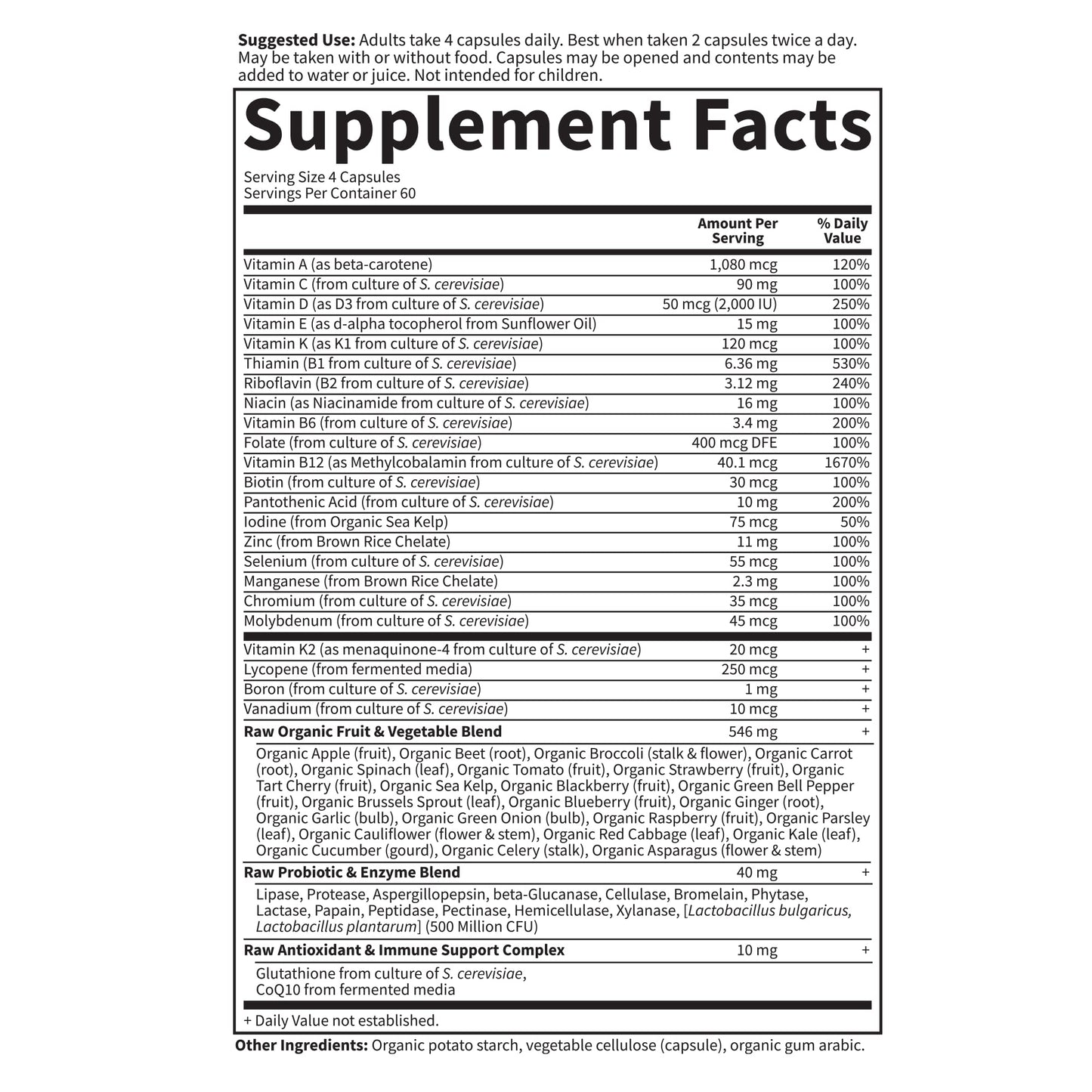 Garden of Life Multivitamin for Men - Vitamin Code 50 & Wiser Men's Raw Whole Food Vitamin Supplement with Probiotics, Vegetarian, 240 Capsules - Nirvana Guru