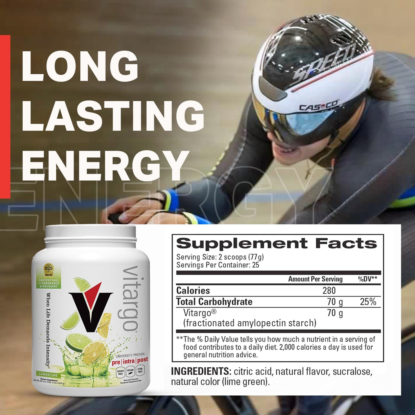 Vitargo Carbohydrate Powder, 2X Faster Absorbing, 4.4 LB Plain, Pre, Intra & Post, Sugar-Free Complex Carb Powder for Recovery, Endurance & Muscle Gain, Made in USA Nirvana Guru