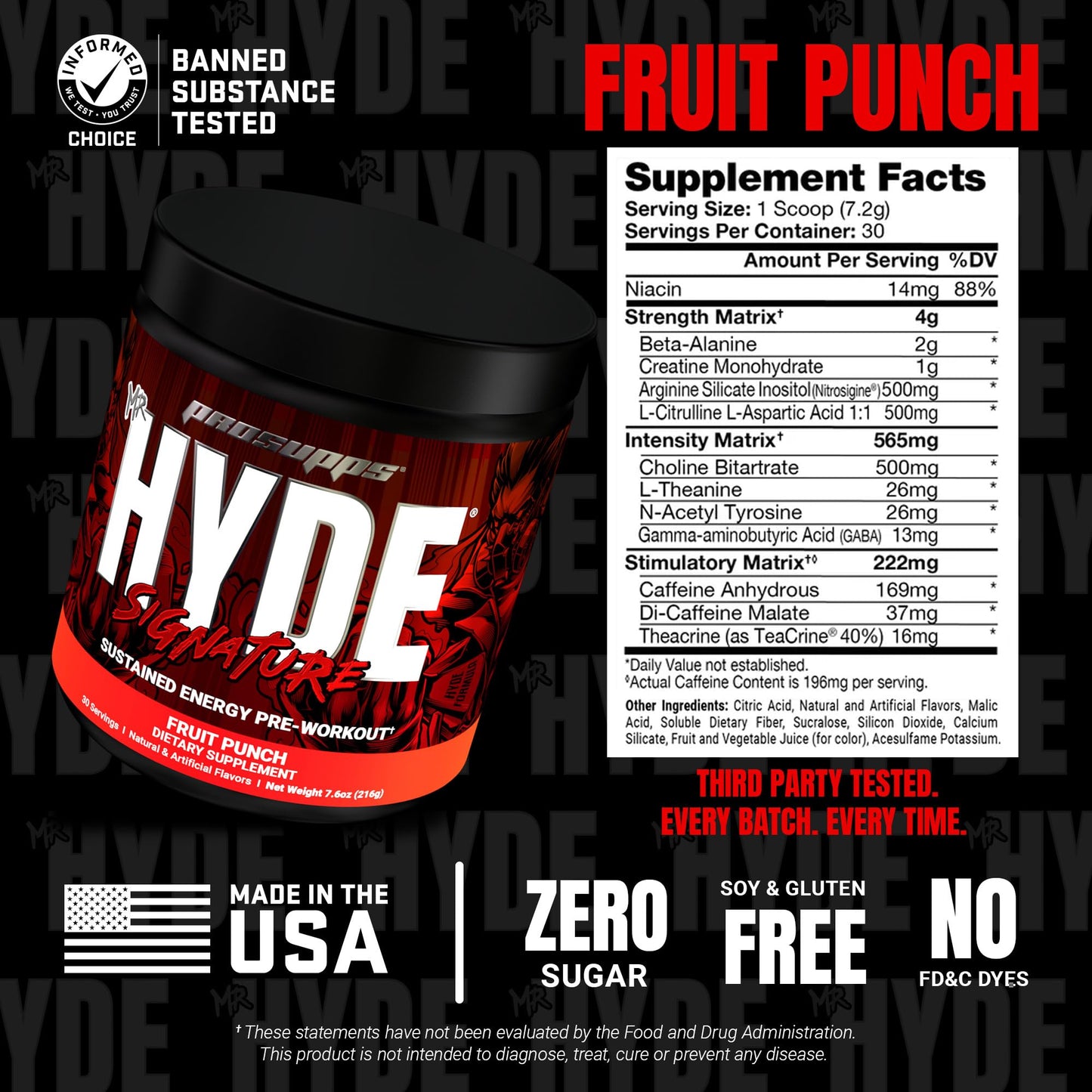 PROSUPPS Mr. Hyde Signature Pre Workout Powder with Creatine, Beta Alanine & Caffeine - Performance, Energy & Endurance - Clean Fitness & Gym Supplements for Men & Women (Blue Razz, 30 Servings) Nirvana Guru