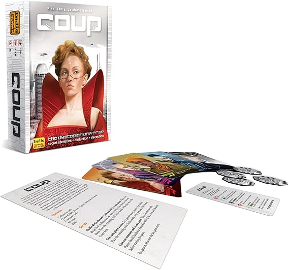 Coup - The Fast, Fun Bluffing Party Game for 2-6 Players. Perfect for Family Game Night with your Teens or Friends. Can you get away with your bluff? Over 1 Million copies sold! nirvanaguru