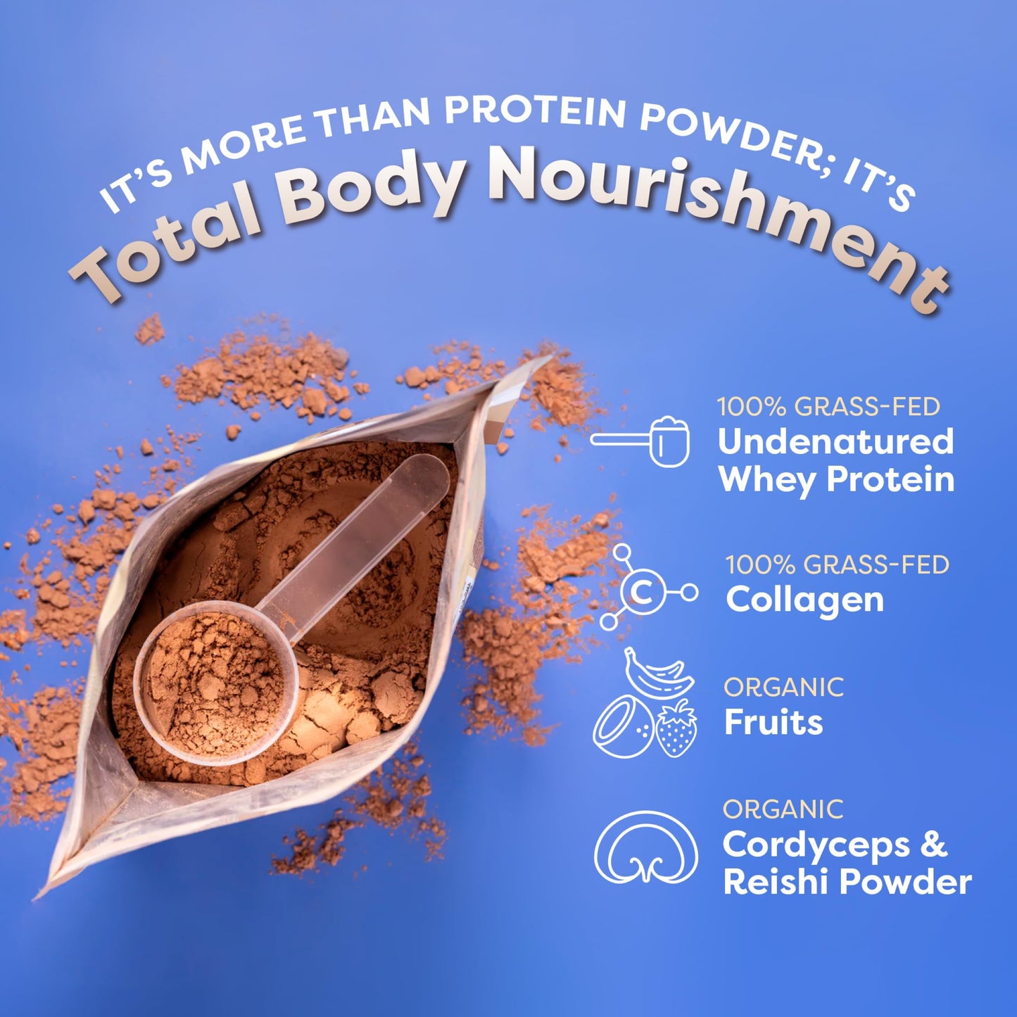 FlavCity Grass Fed Whey Protein Powder - Vanilla Smoothie - 25g Protein & 10g Collagen - Made with Real Vanilla Bean & Organic Coconut Milk - Gluten Free & No Added Sugars (20 Servings)