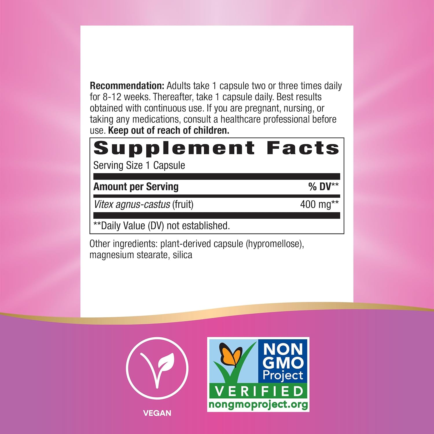 Nature's Way Vitex Fruit, Traditional Menstrual Cycle Support*, Traditional Women's Health Support*, Chasteberry, Vegan, 320 Capsules (Packaging May Vary) - Nirvana Guru