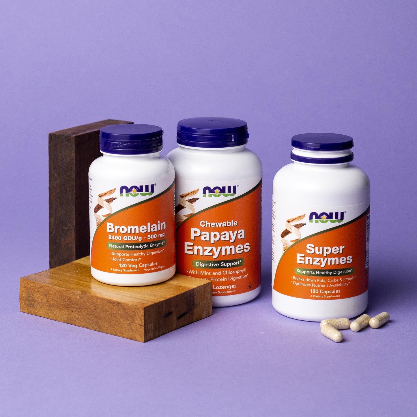 NOW Foods Supplements, Super Enzymes, Formulated with Bromelain, Ox Bile, Pancreatin and Papain,180 Capsules - Nirvana Guru