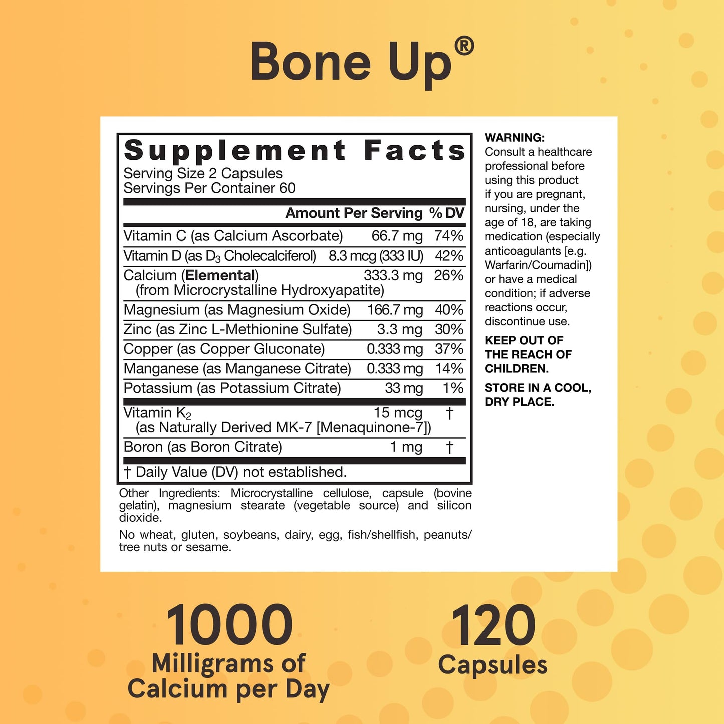 Jarrow Formulas BoneUp for Bone Density - Vitamin D3 and K2, Calcium Support, 360 Capsules, Promotes Skeletal Nutrition, Up to 60 Days Supply - Nirvana Guru