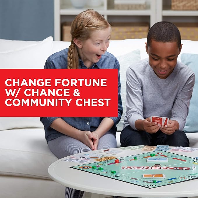 Monopoly Game, Family Board Games for 2 to 6 Players & Kids Ages 8 and Up, Includes 8 Tokens (Token Vote Edition) nirvanaguru