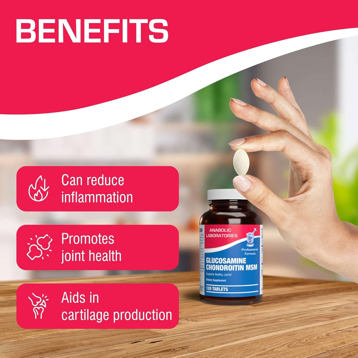 High Absorption Glucosamine Chondroitin MSM - Clinical Formula Bone Joint Tendon and Ligament Supplement with MSM Glucosamine Chondroitin - Non-GMO Gluten Free & Made in The USA - 120 Servings Nirvana Guru