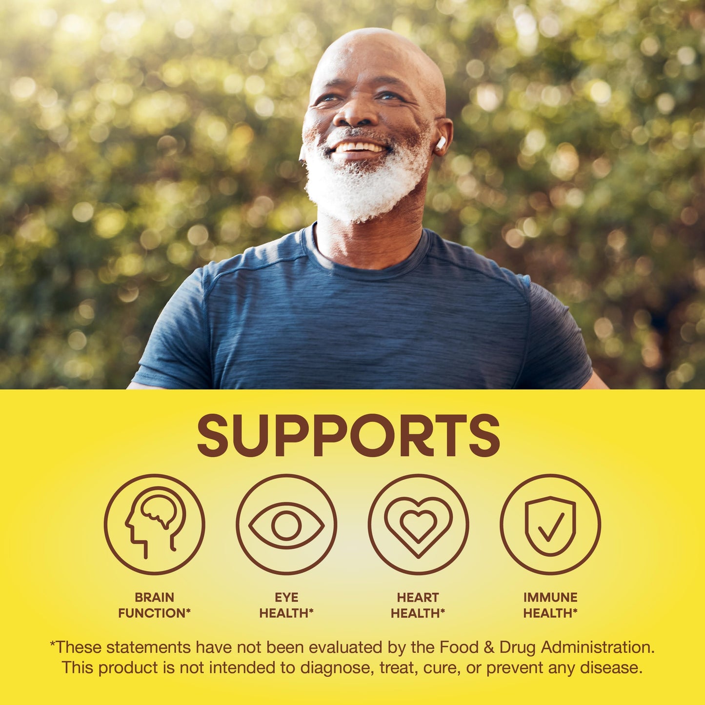 Nature's Way Alive! Men’s 50+ Daily Gummy Multivitamins, Supports Healthy Brain, Eyes, Heart*, B-Vitamins, Gluten-Free, Vegetarian, Fruit Flavored, 60 Gummies (Packaging May Vary) - Nirvana Guru