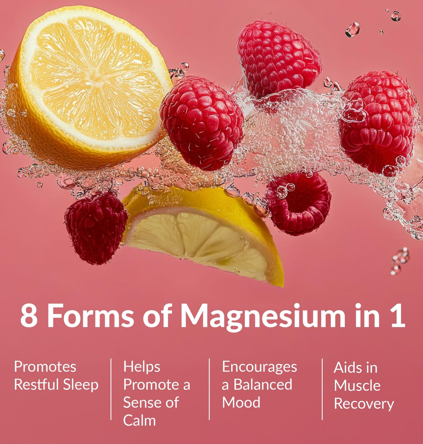 BIOptimizers Magnesium Breakthrough Drink - 8 Forms of Magnesium, Electrolytes, Sleep Health, Stress, Muscle Recovery, Heart Support | Glycinate, Citrate, Malate- Raspberry Lemon Nirvana Guru