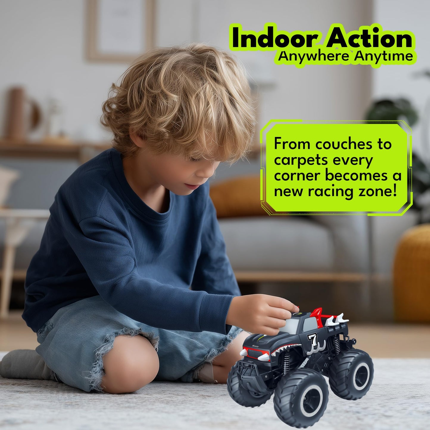 Threeking 1:16 Waterproof Monster Truck Toys RC Cars Amphibious Remote Control Car Trucks 4WD All Terrain Off-Road Pickup Toy for 6 7 8 9 10 11 12 Year Old Boys Girls Kids Gifts Presents Nirvana Guru
