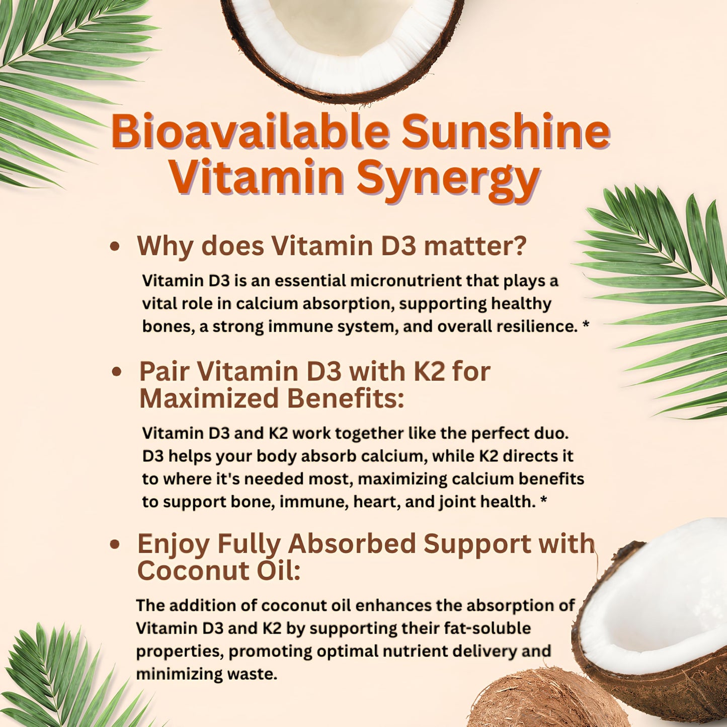 Micro Ingredients Vitamin D3 10,000 IU + K2 MK-7 200 mcg, 300 Softgels | Virgin Coconut Oil | 2-in-1 Bone, Immune & Heart Support | Easy to Swallow, Non-GMO