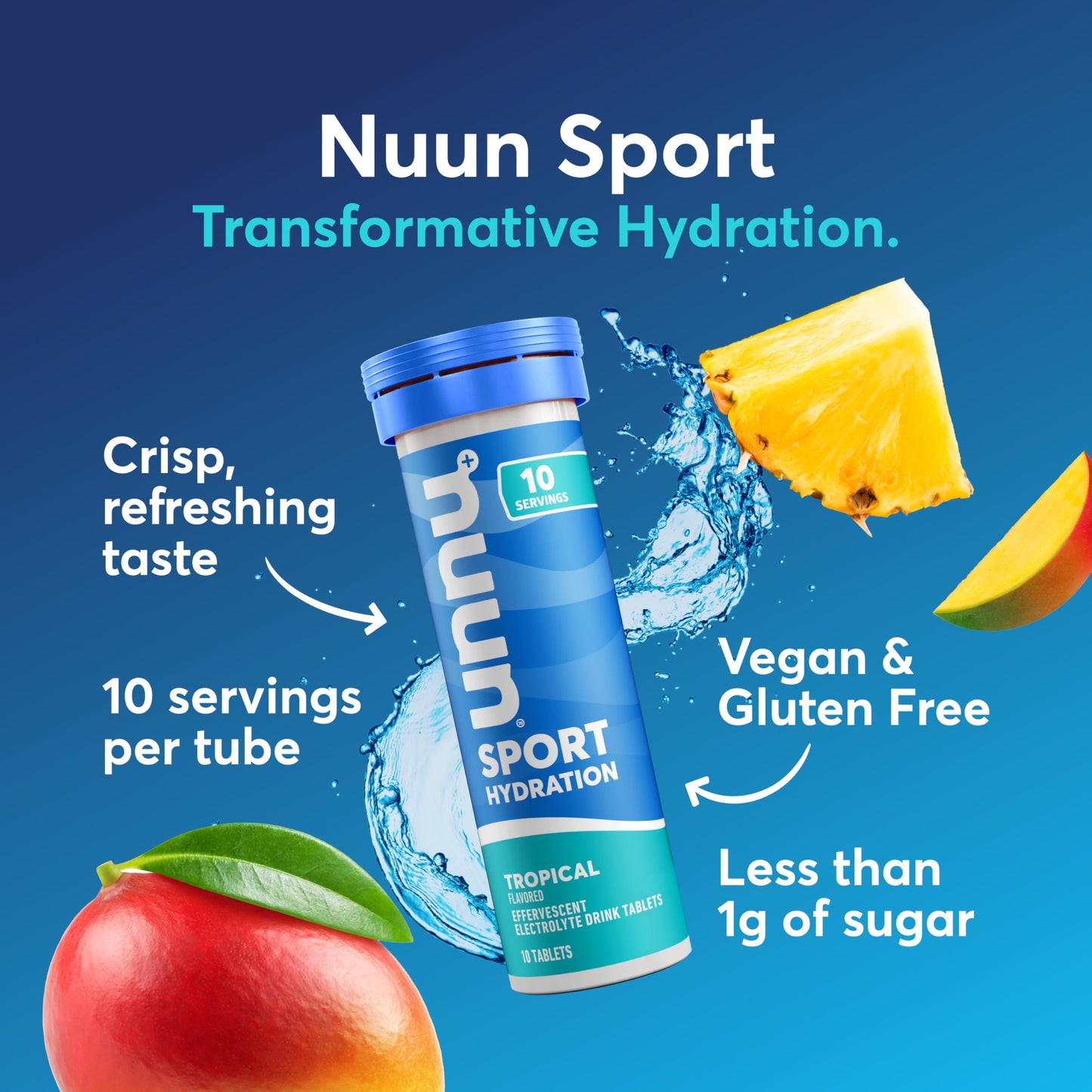 Nuun Sport Electrolyte Tablets with Magnesium, Calcium, Potassium, Chloride & Sodium, Gluten Free & Vegan, Strawberry Lemonade, 4 Pack (40 Servings Total)