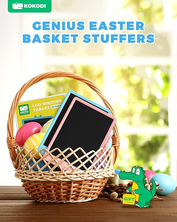 KOKODI LCD Writing Tablet, Valentines Day Gifts for Kids,10 Inch Colorful Toddler Doodle Board Drawing Tablet, Erasable Reusable Electronic Drawing Pads, Educational and Learning Toy for Kids nirvanaguru