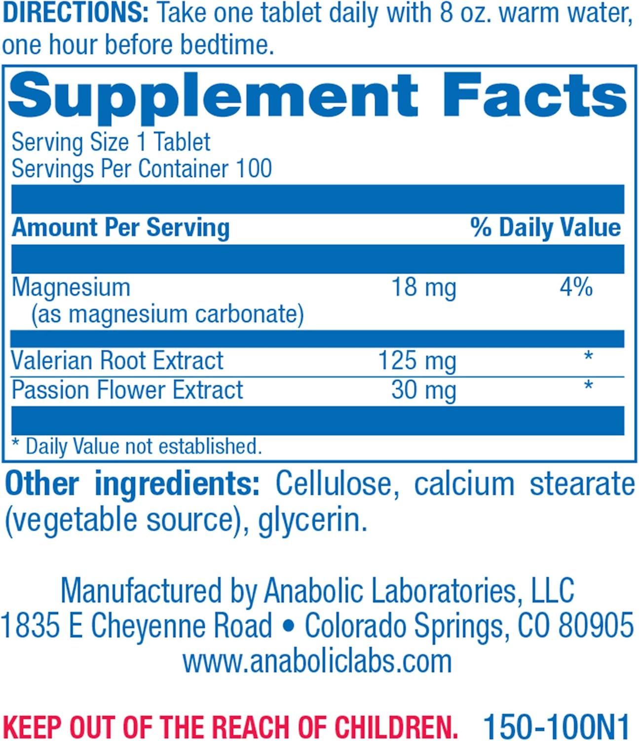 Valerian Root for Sleep and Relaxation - Gentle Magnesium Supplement for Sleep and Mood Support with Passion Flower and Valerian Root Extract - Vegan Non-GMO & Made in the USA - 100 Servings Nirvana Guru