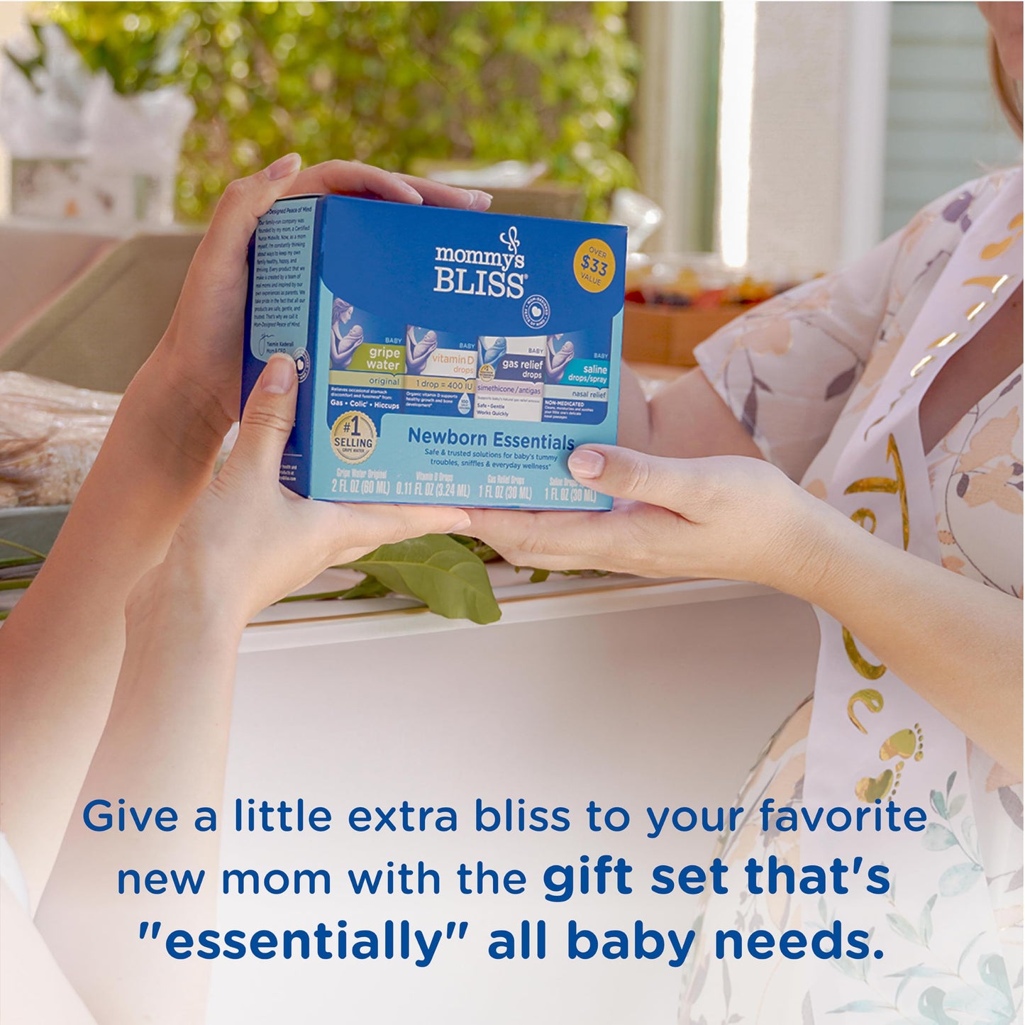 Mommy's Bliss Newborn Essentials Gift Set, Includes Gripe Water, Baby Vitamin D/Gas Drops and Gentle Saline Drops/Spray Nirvana Guru