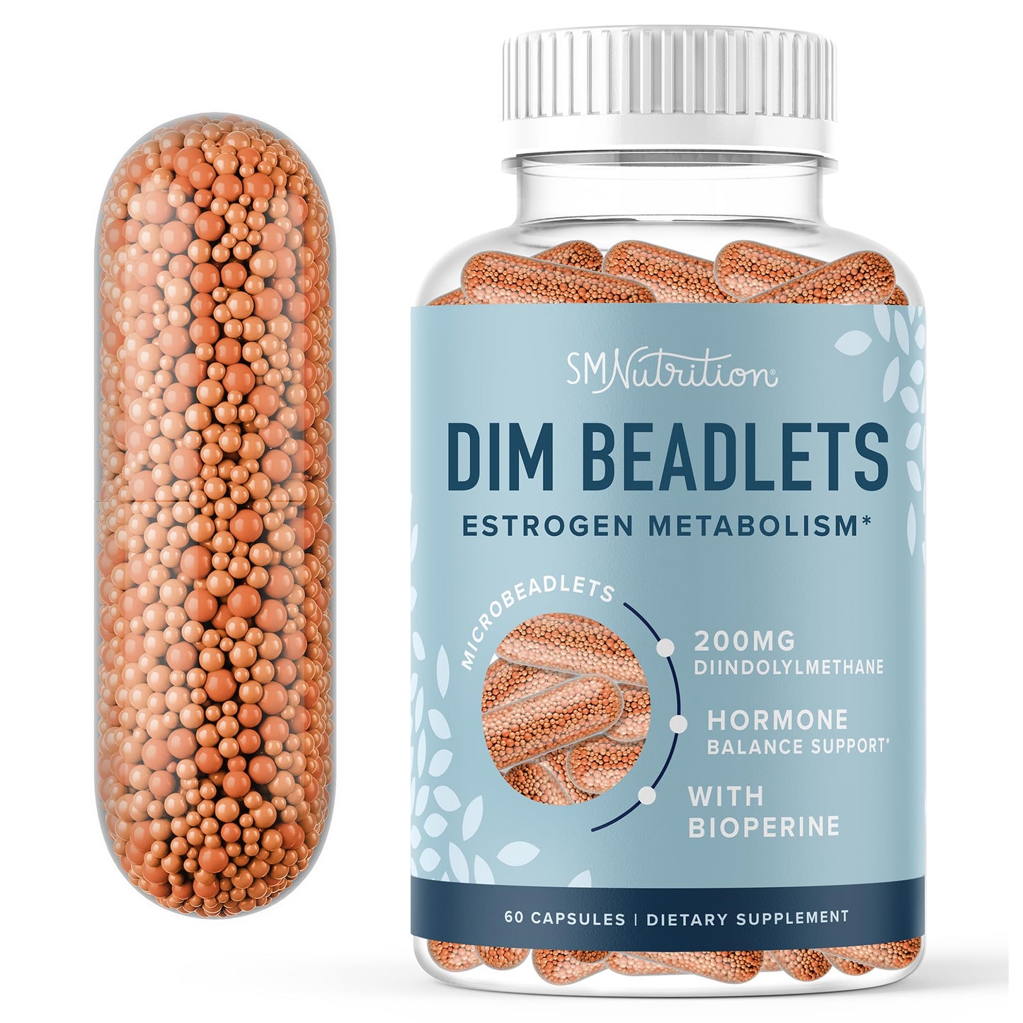DIM Supplement 200 mg | Estrogen Balance for Women & Men | Hormonal Acne, Hormone Balance, Menopause & Antioxidant Support | Clean Label Project Certified, Vegan & Soy Free Diindolylmethane | 60 Ct. - Nirvana Guru