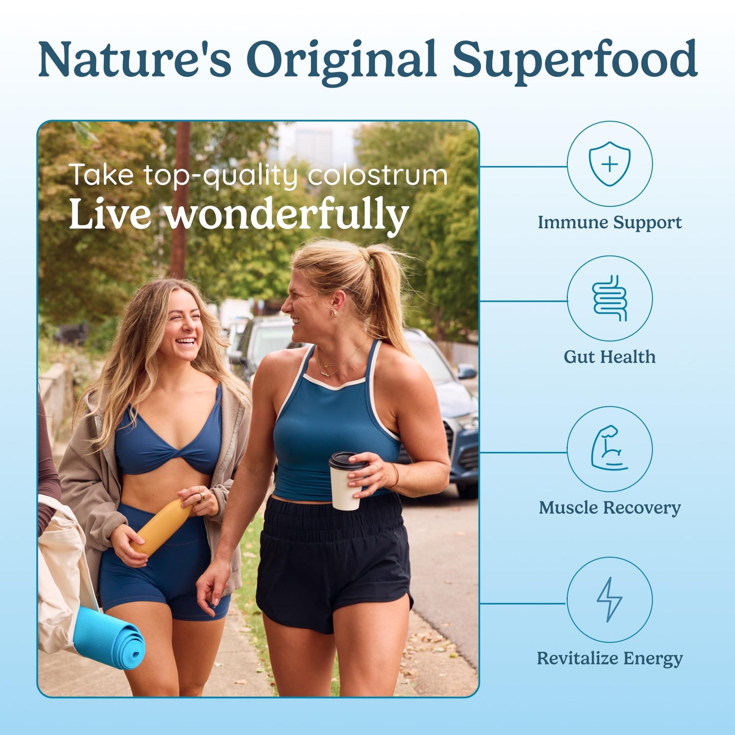 Colostrum Supplement Powder for Gut Health, Immune Support, Muscle Recovery & Wellness | Natural IgG Pure Whole Bovine Colostrum Superfood, Unflavored, 60 Servings Nirvana Guru