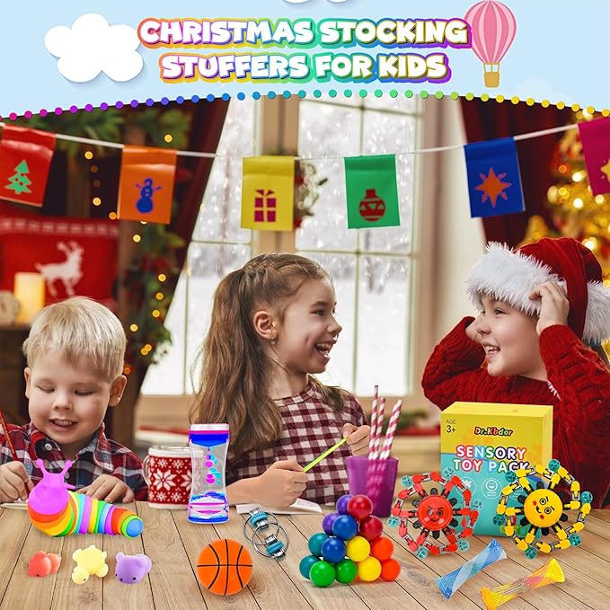 15Pack Fidget Toys Bulk for Adult Kid, Carnival Prizes Stress Anxiety Calm Down Sensory Autism ADHD Autistic Christmas Stocking Stuffer Gift Figette Classroom Treasure Box School Must Have Special Set nirvanaguru