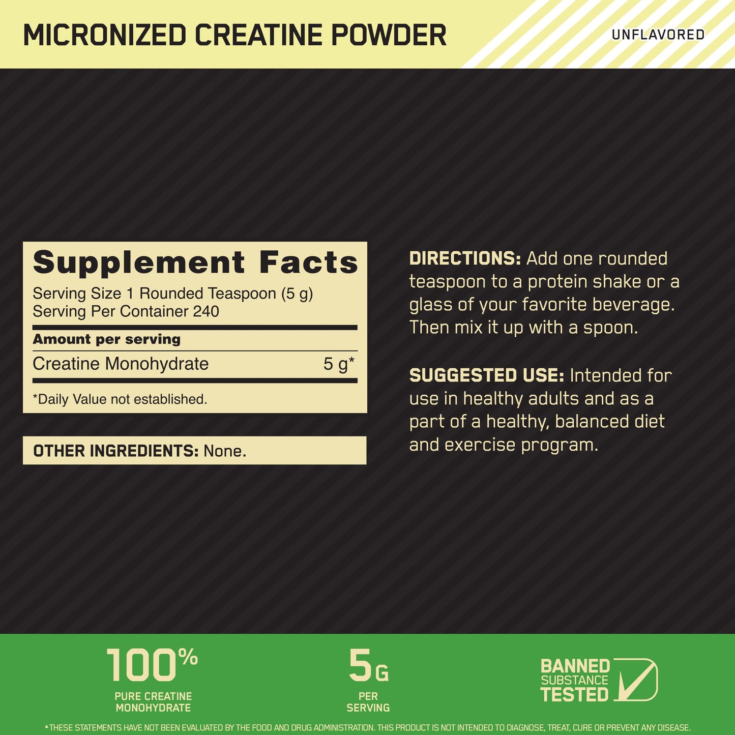 Optimum Nutrition Micronized Creatine Monohydrate Powder, Unflavored, 120 Servings, 600 Grams (Packaging May Vary) Nirvana Guru