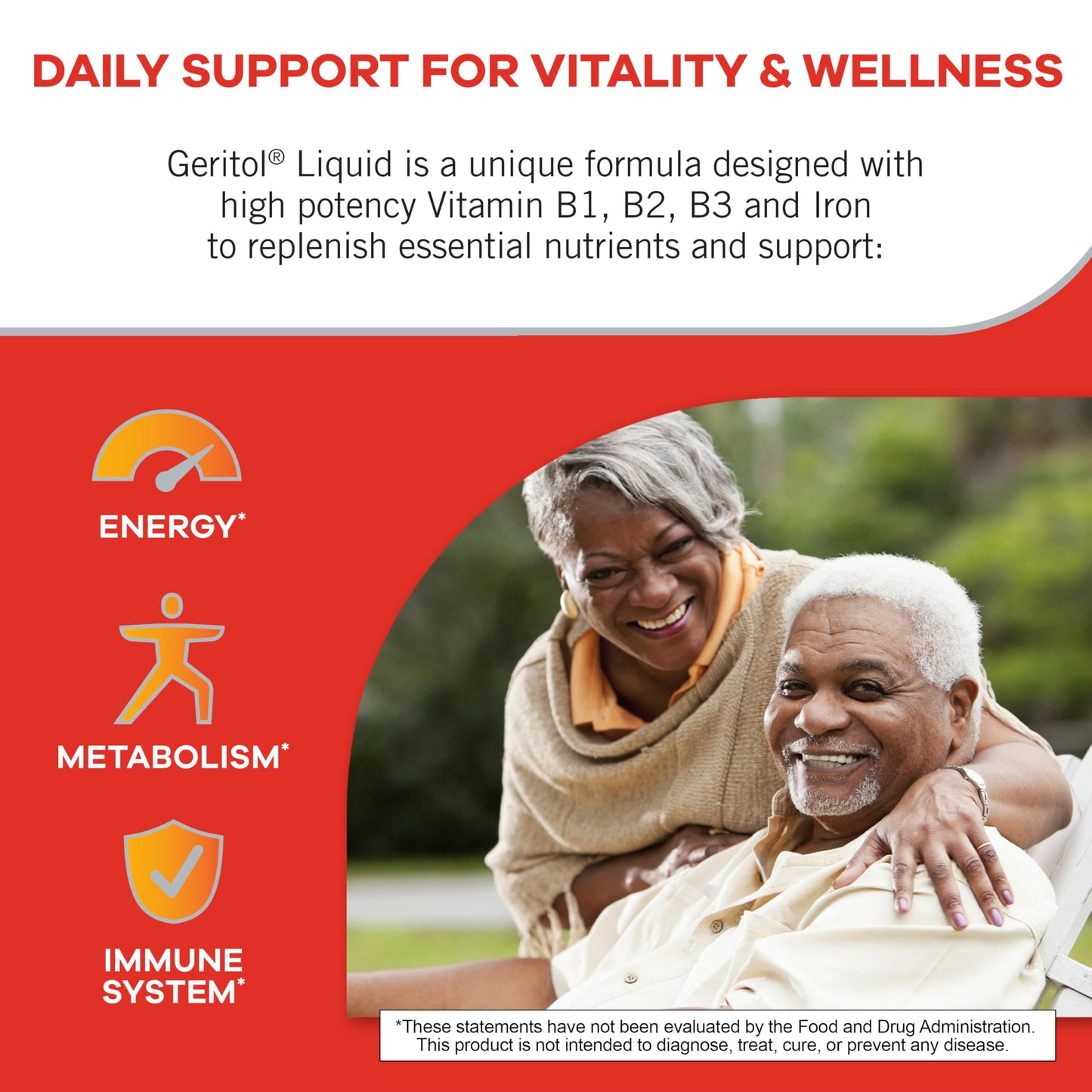 Geritol Liquid Vitamin and Iron Supplement, Energy Support, Contains High Potency B-Vitamins and Iron, Pleasant Tasting, Easy to Swallow, No Artificial Sweeteners, Non-GMO, 12 Oz Nirvana Guru
