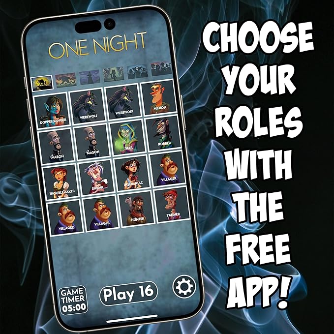 One Night Ultimate Werewolf – Fun Party Game for Kids & Adults | Engaging Social Deduction | Fast-Paced Gameplay | Hidden Roles & Bluffing, Black nirvanaguru