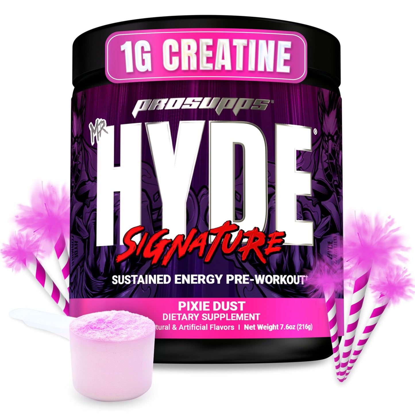 PROSUPPS Mr. Hyde Signature Pre Workout Powder with Creatine, Beta Alanine & Caffeine - Performance, Energy & Endurance - Clean Fitness & Gym Supplements for Men & Women (Blue Razz, 30 Servings) Nirvana Guru