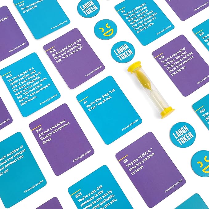 You Laugh You're Out A Party Game with Hilarious Charades Family Card Games for Adults & Kids, 125 Prompt Cards Fun Card Games for Family Game Nights, Gatherings, & Parties Ages 14+ nirvanaguru