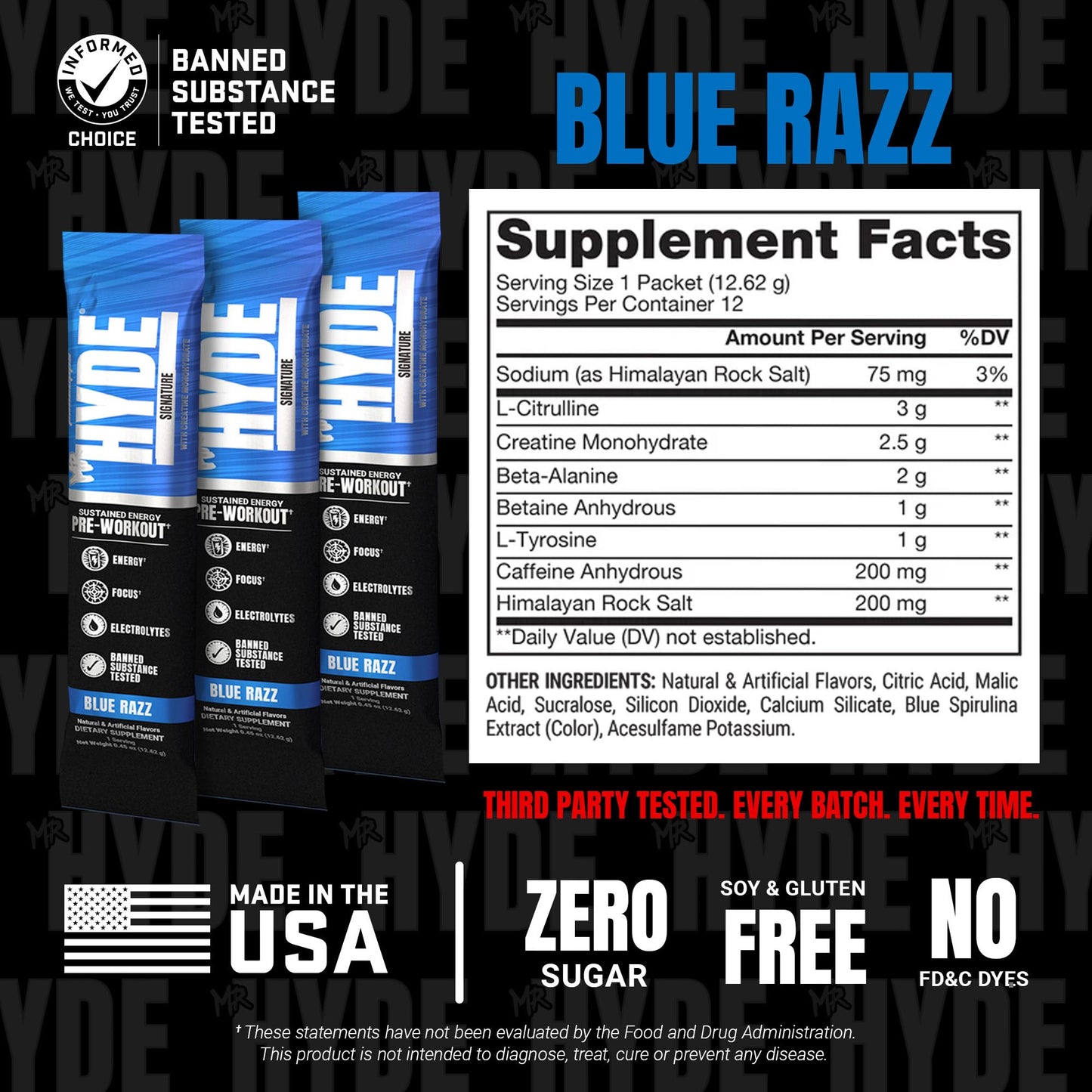 PROSUPPS Mr. Hyde Signature Pre Workout Powder with Creatine, Beta Alanine & Caffeine - Performance, Energy & Endurance - Clean Fitness & Gym Supplements for Men & Women (Blue Razz, 30 Servings) Nirvana Guru