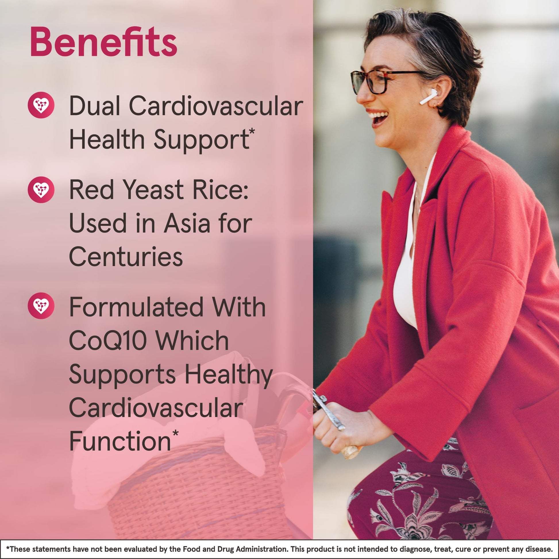 Jarrow Formulas Red Yeast Rice 1200 mg & Co-Q10 100 mg Per Serving - 120 Veggie Caps - 60 Servings - Herbal Heart Health Dietary Supplement - Supports Cardiovascular & Heart Health - Vegan - Nirvana Guru