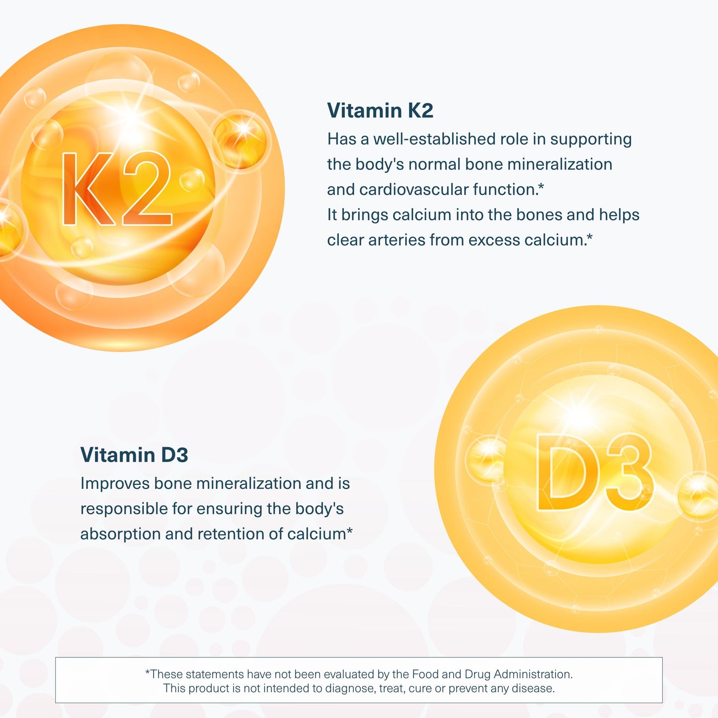 Youtheory K2D3 - Bone & Heart Health Support* - Combines Vitamin D3 & Vitamin K2 - Dairy, Soy & Gluten Free - 60 Vegetarian Capsules - Nirvana Guru