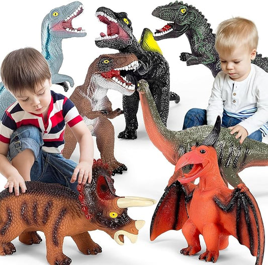 7 Piece Jumbo Dinosaur Toys Big Dinosaur Toy for Boys Realistic Giant Dinosaur Toys for Kids 3-5 - Perfect Dinosaur Gifts for Kids Nirvana Guru