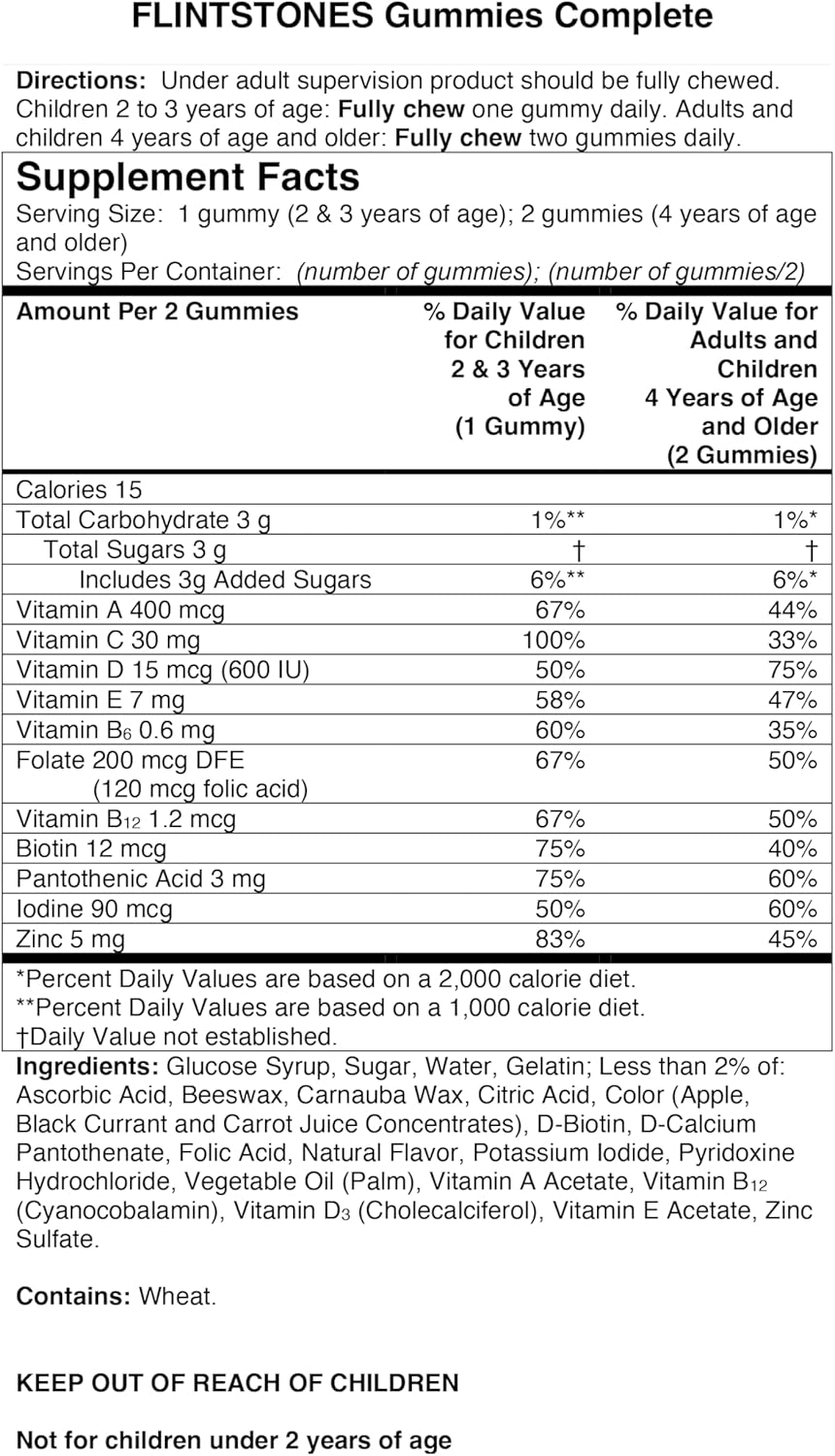 Flintstones Vitamins Complete Gummies, Kids Vitamins with Vitamin C for Toddlers and Children, Kids Multivitamin with Vitamin A, B6, B12, E & Zinc, 180 Count Nirvana Guru