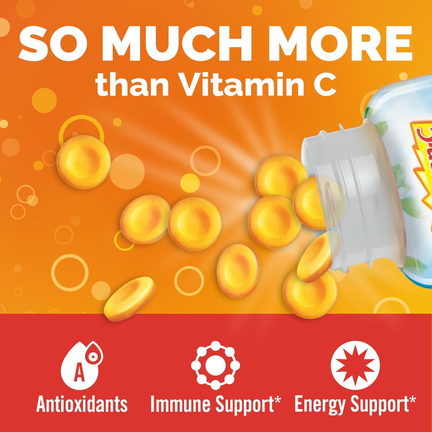 Emergen-C Chewable Vitamin C 1000mg, With B Vitamins And Antioxidants Tablet (40 Count, Orange Blast Flavor), Dietary Supplement Nirvana Guru