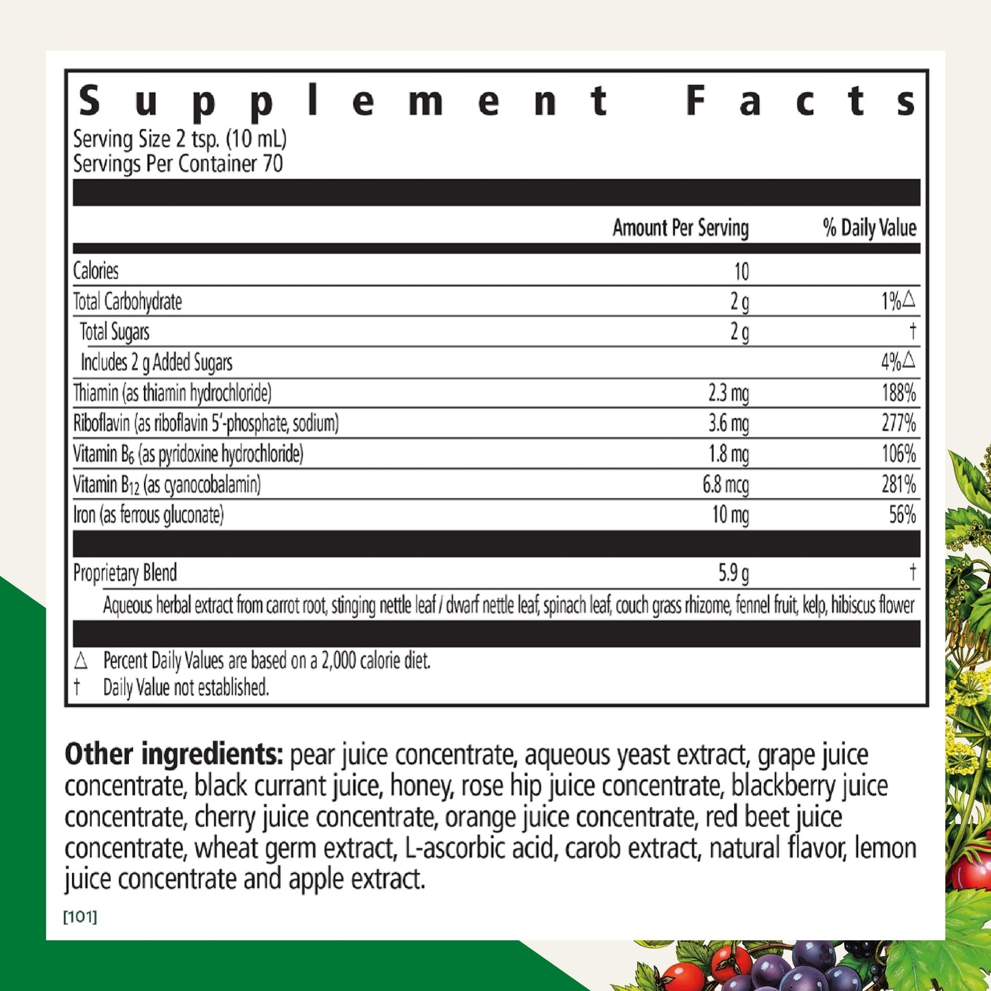 Floradix by Salus Iron & Herbs - Liquid Herbal Supplement for Energy Support* - Iron Supplement with Vitamin C & B Complex Vitamins - for Men & Women - 8.5 Fl Oz Nirvana Guru