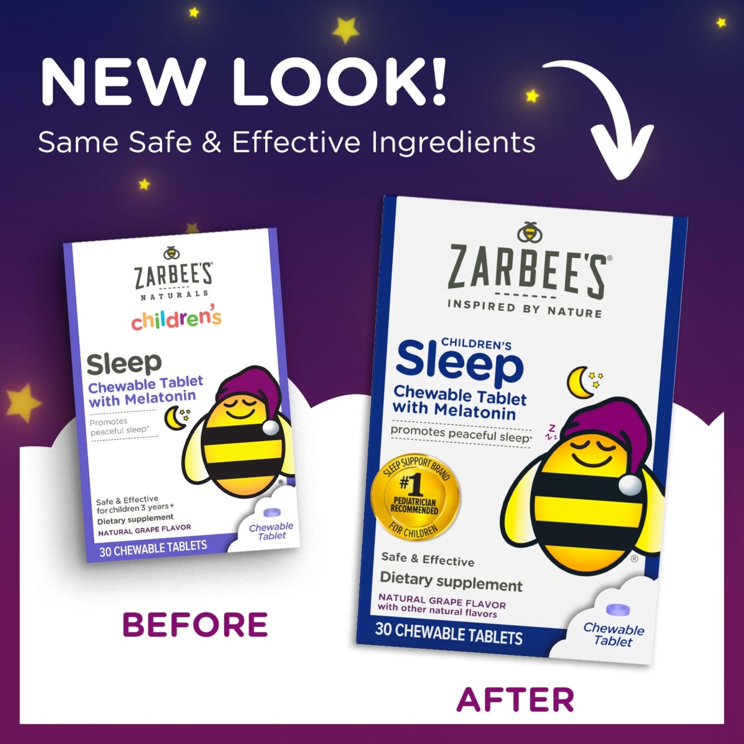 Zarbee’s Kids Melatonin Sleep Chewable Tablets, 1 mg, Drug & Alcohol-Free, Non-Habit Forming Sleep Support, Natural Grape Flavor, No Artificial Sweeteners or Dyes, Gluten Free, Ages 3+, 50 Ct Bottle Nirvana Guru